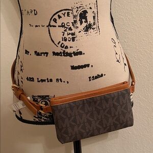 Michael Kors Black and Brown Belt Bag